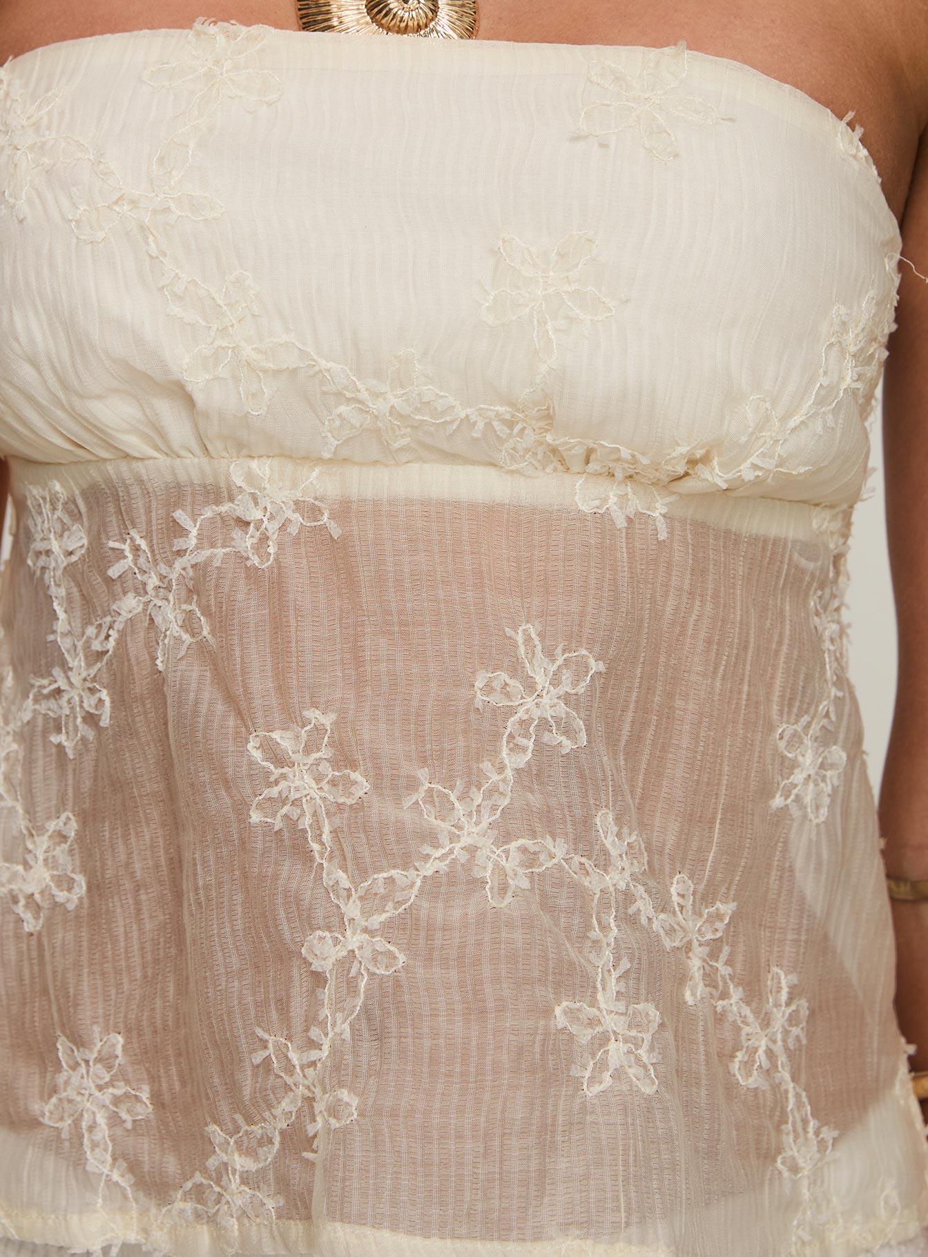 Quinnie Strapless Top Cream、mySite、solidvoid