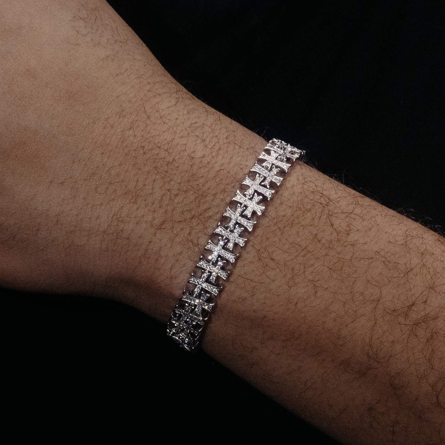 8MM VVS Cross Link Bracelet 14K Gold、mySite、hinf8tx79