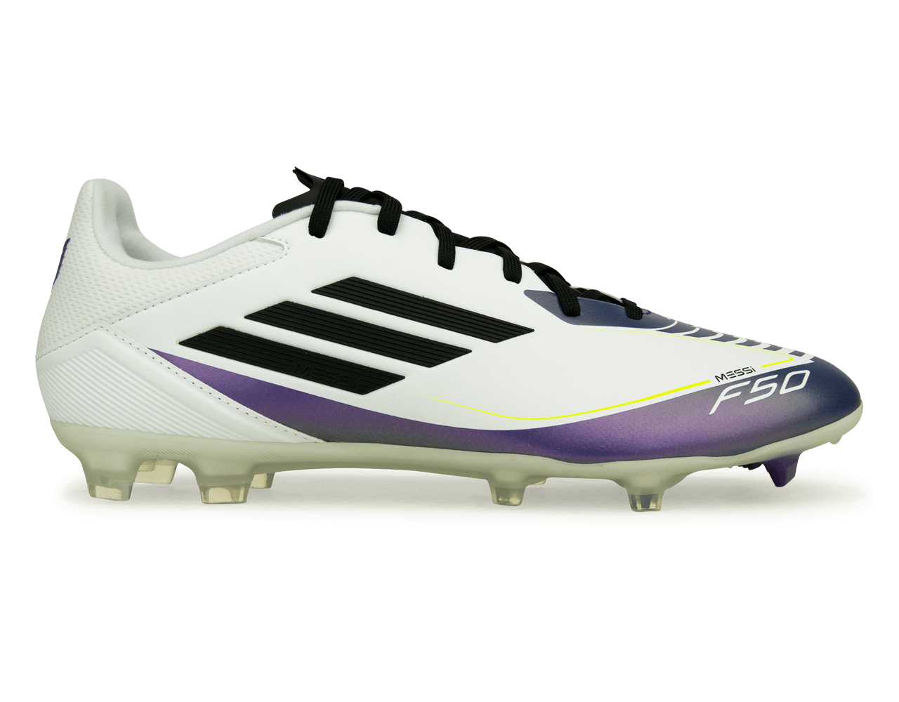 adidas Men's F50 League Messi FG/MG White/Black/Purple、mySite、bottomscart