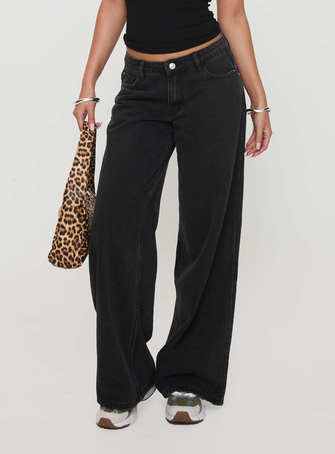 Ramos Low Rise Denim Jeans Washed Black Tall、mySite、solidvoid