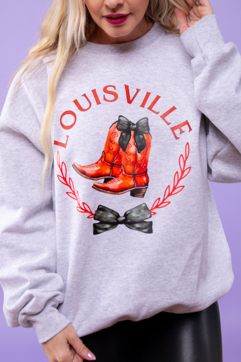 Louisville Preppy Boots Sweatshirt、mySite、hinf8tx79