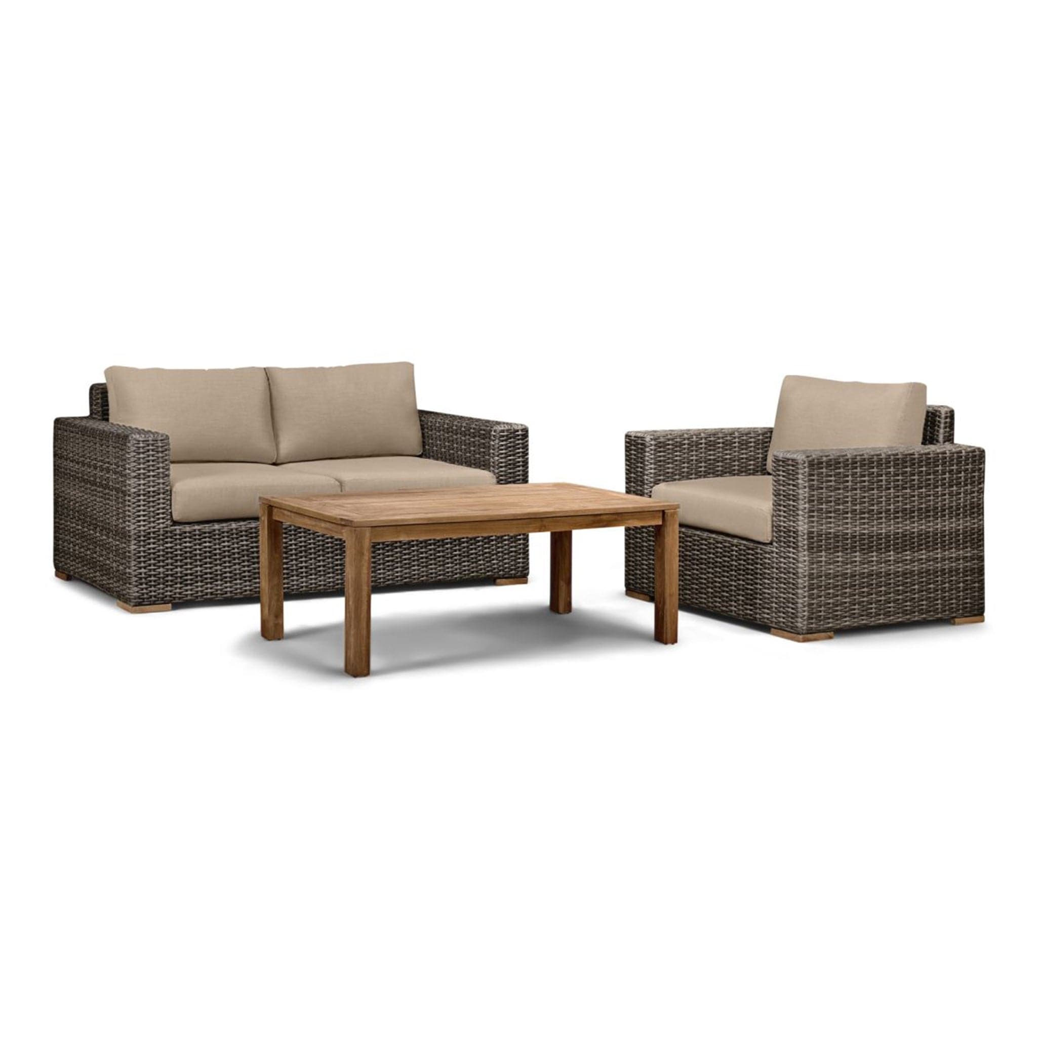 Dune Teak 3 Piece Loveseat Set、mySite、neckold