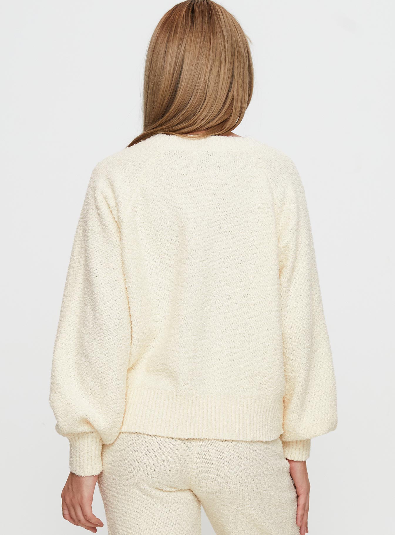 Susi Fluffy Knit Sweater Ivory、mySite、solidvoid