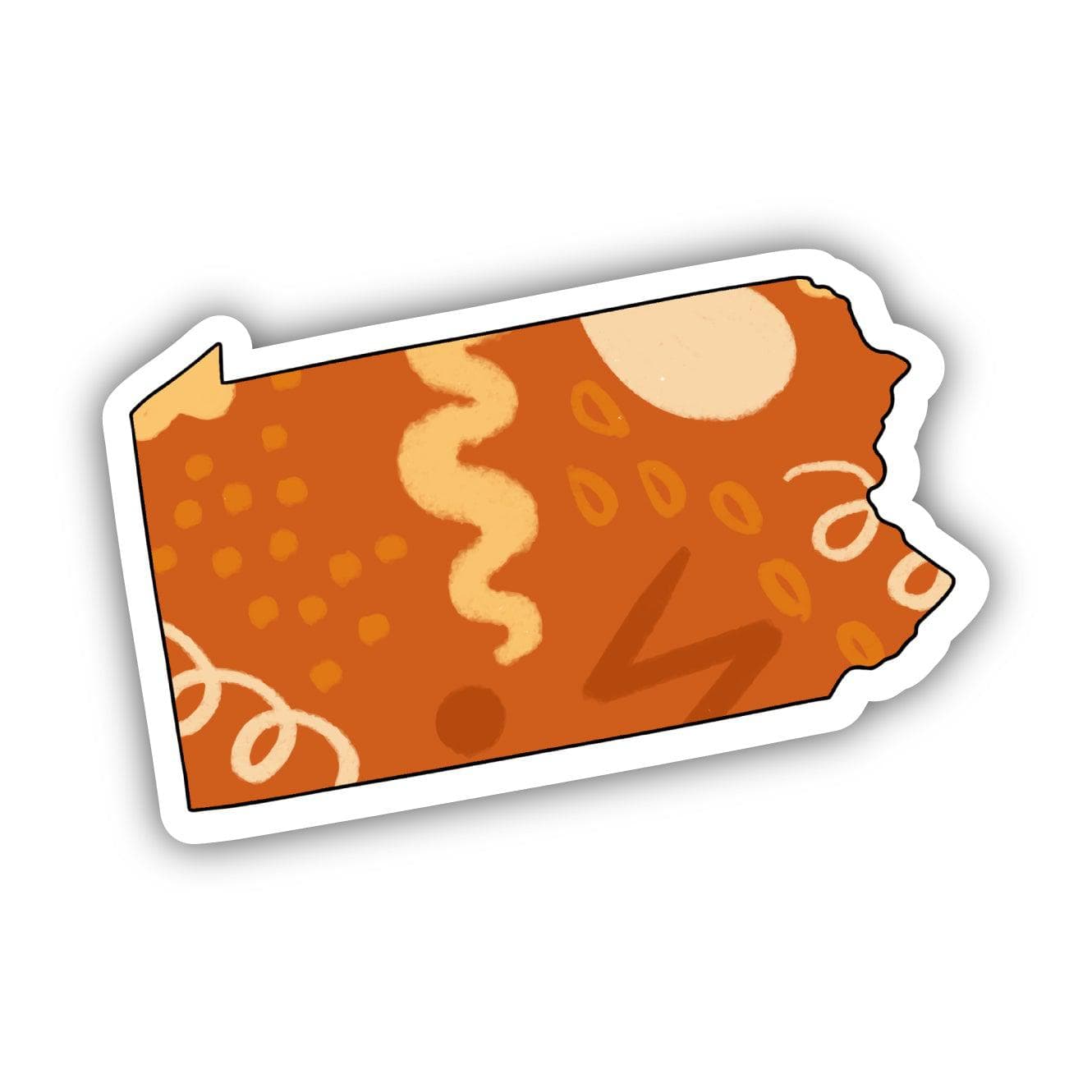  Pennsylvania Orange Abstract Sticker、mySite、ghnorth