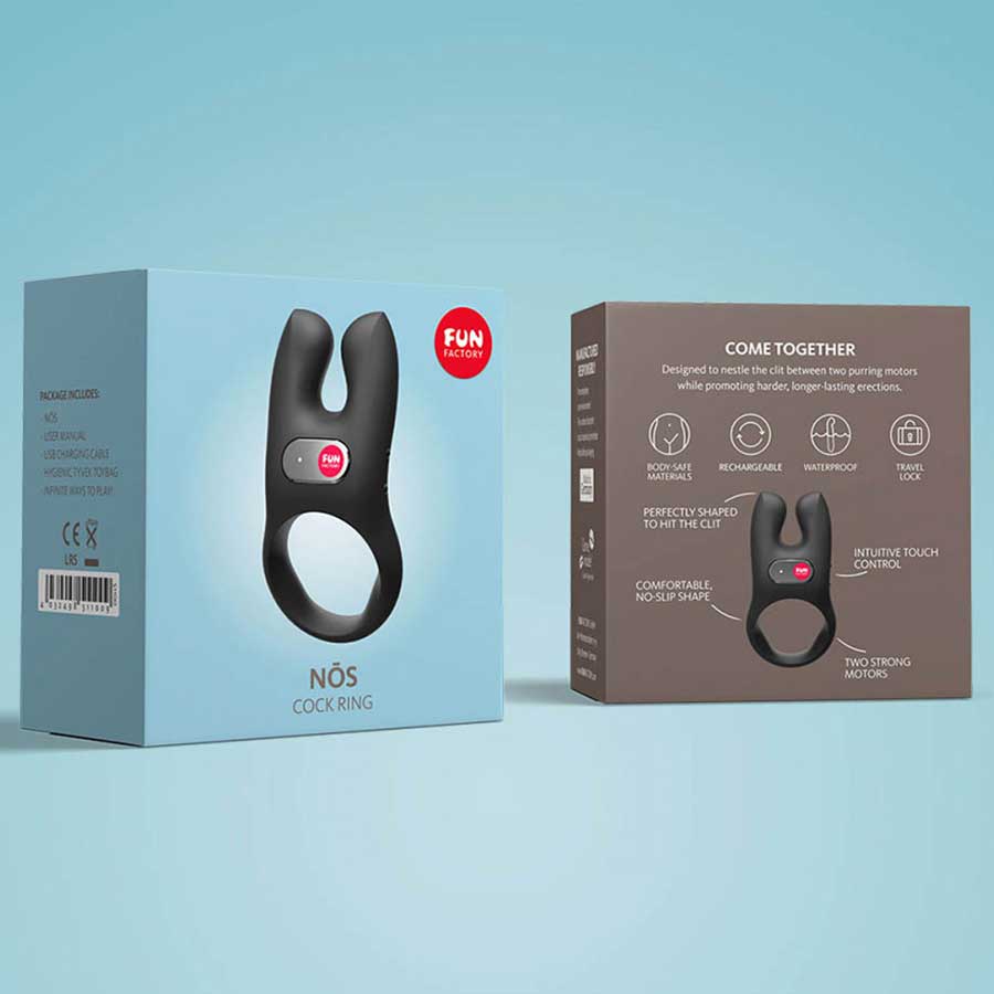 Fun Factory NOS Rechargeable Waterproof Vibrating Silicone Cock Ring、mySite、bottomscart