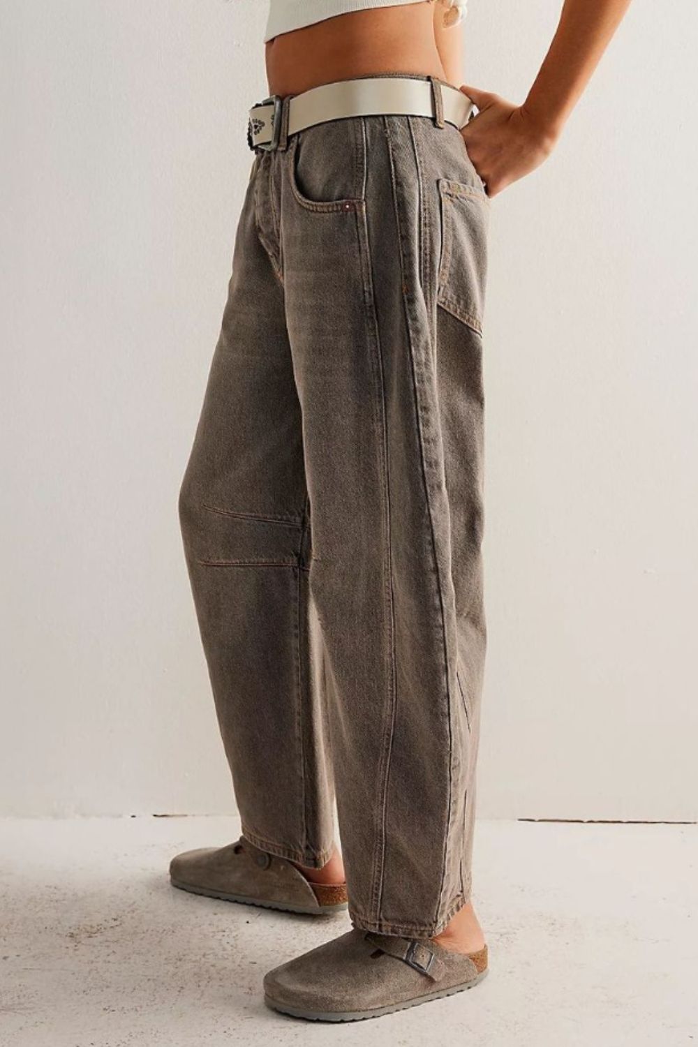  Cora Wide Leg Jeans with Pockets、mySite、justintrudeaud