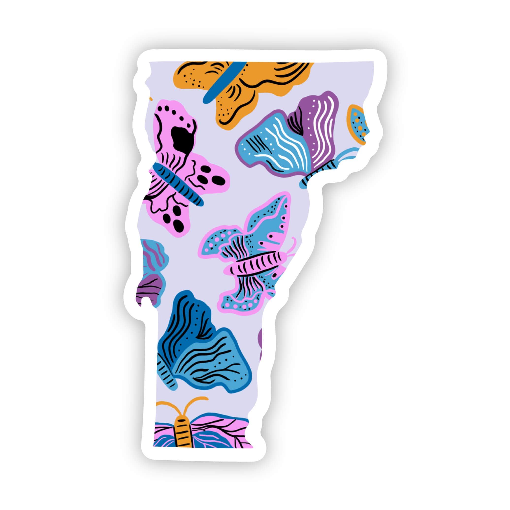  Vermont Sticker - Moth & Butterfly、mySite、ghnorth