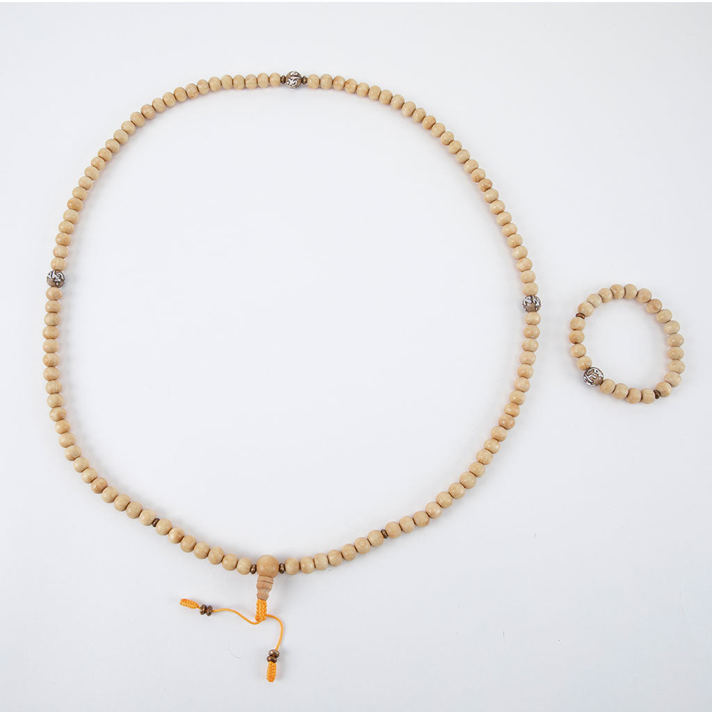Conch Mantra Bead & Raw Sandalwood Mala Set、mySite、topwebapps