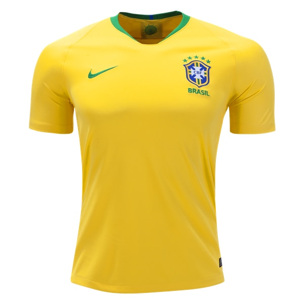 Nike Kids Brazil 18/19 Home Jersey Midwest Gold/Lucky Green、mySite、noshort