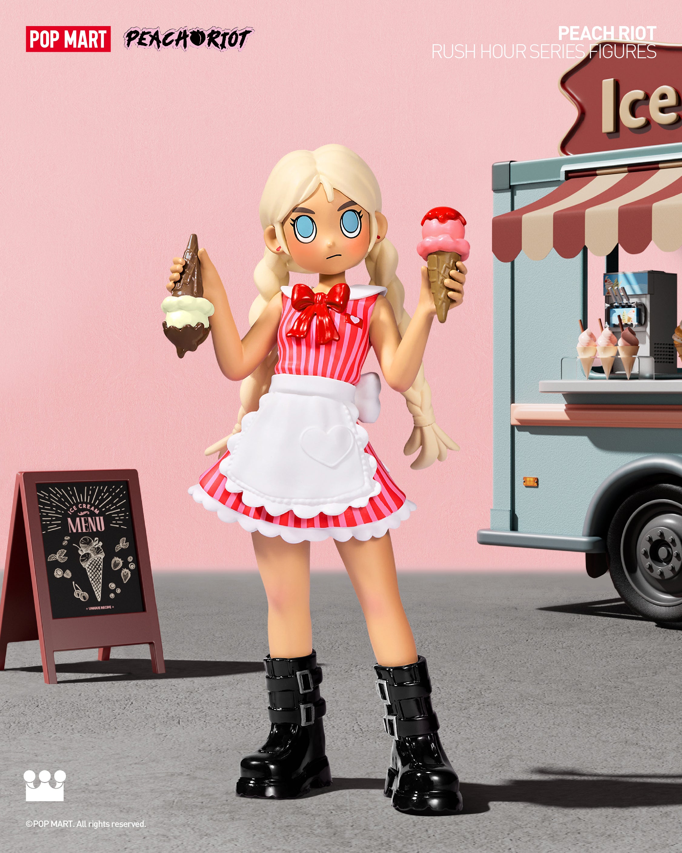  POP MART Peach Riot Rush Hour Series Figures、mySite、greenlandpopulation