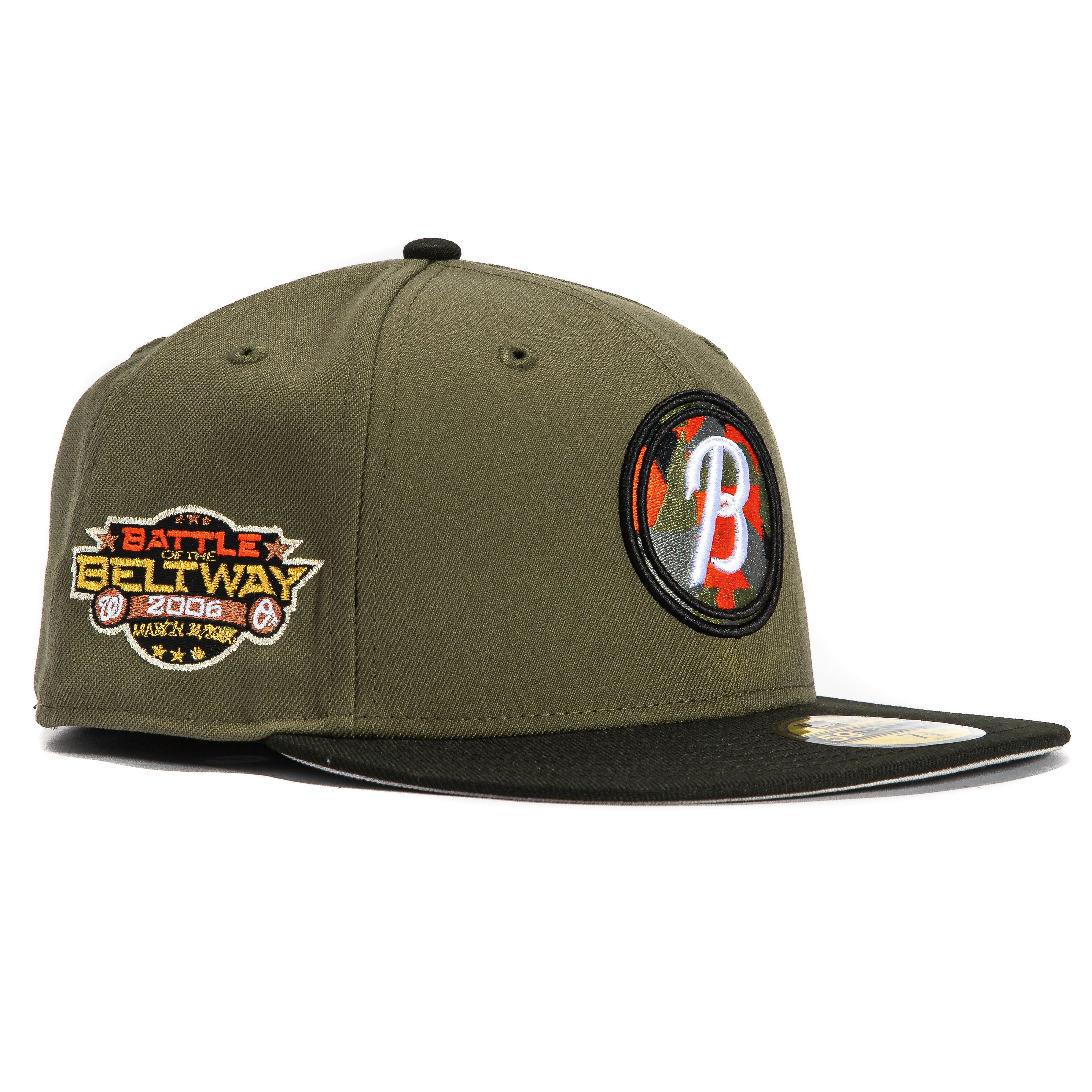 New Era 59Fifty Baltimore Orioles Battle of the Beltway Patch City Hat - Olive, Black、mySite、vikingsvslions
