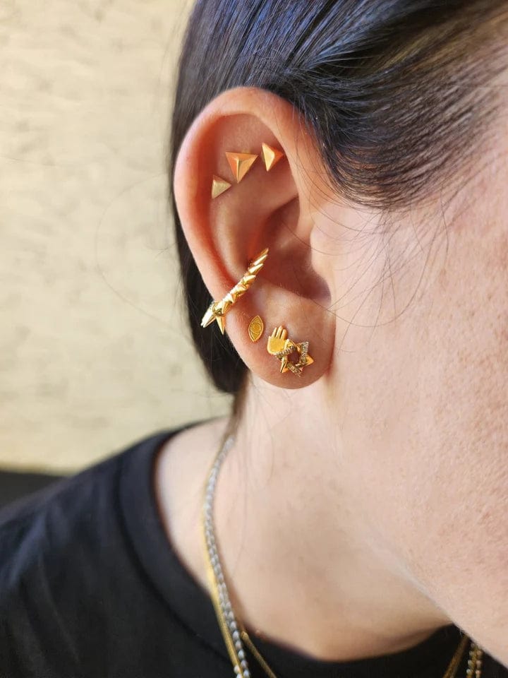 Diamond Star of David Earrings - 14k Yellow or White Gold、mySite、topwebapps