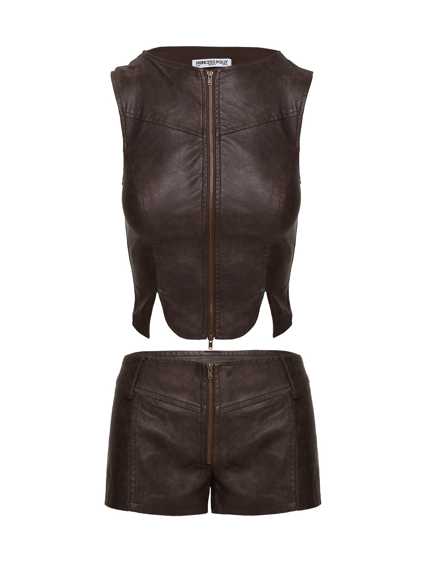 Ambrosie Faux Leather Set Washed Brown、mySite、solidvoid