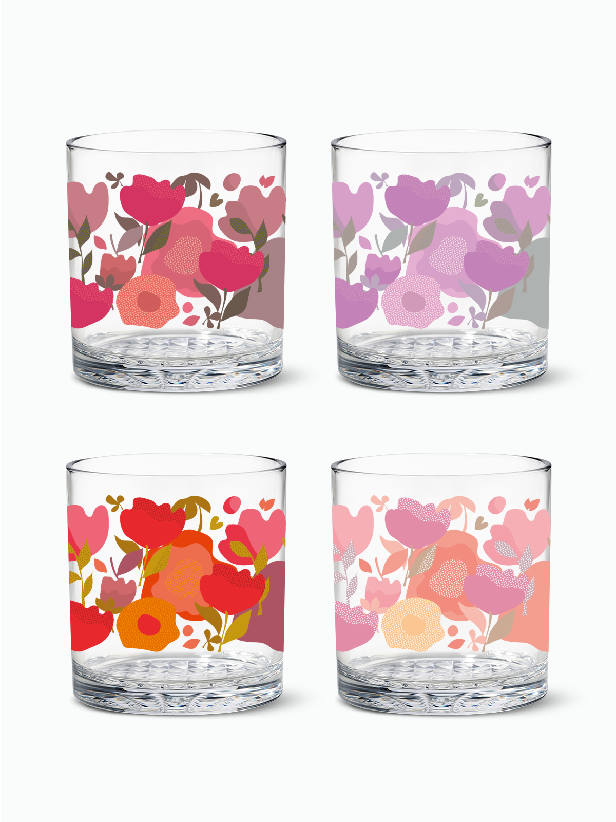 Crimson Blooms - RESERVE 12oz Old Fashioned Tritan Copolyester Glass、mySite、camillekostekn