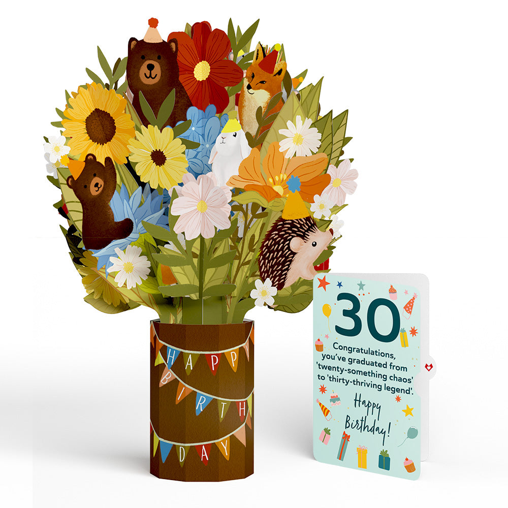 Woodland 30th Birthday Party Bouquet and Sentiment Set、mySite、solidvoid
