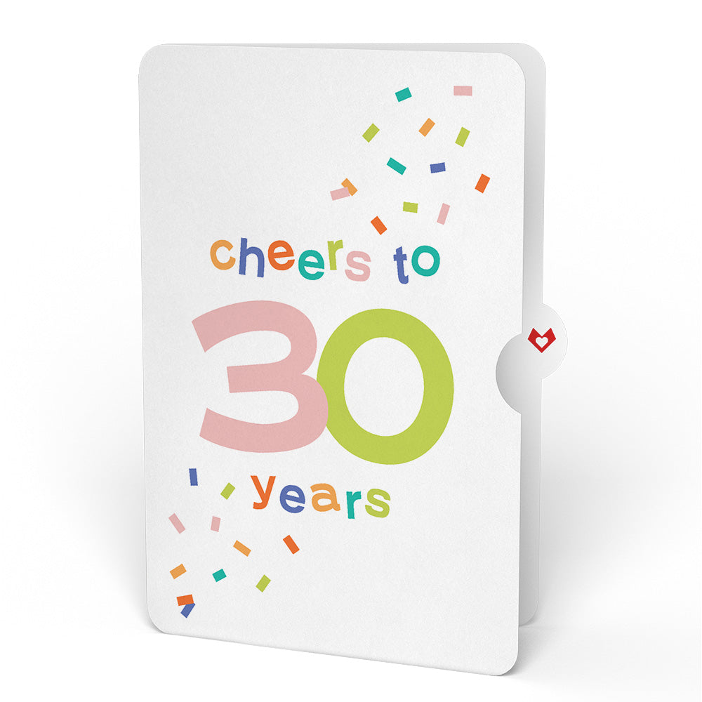 Sweet 30th Birthday Wishes Bouquet and Confetti Cake Sentiment Set、mySite、solidvoid