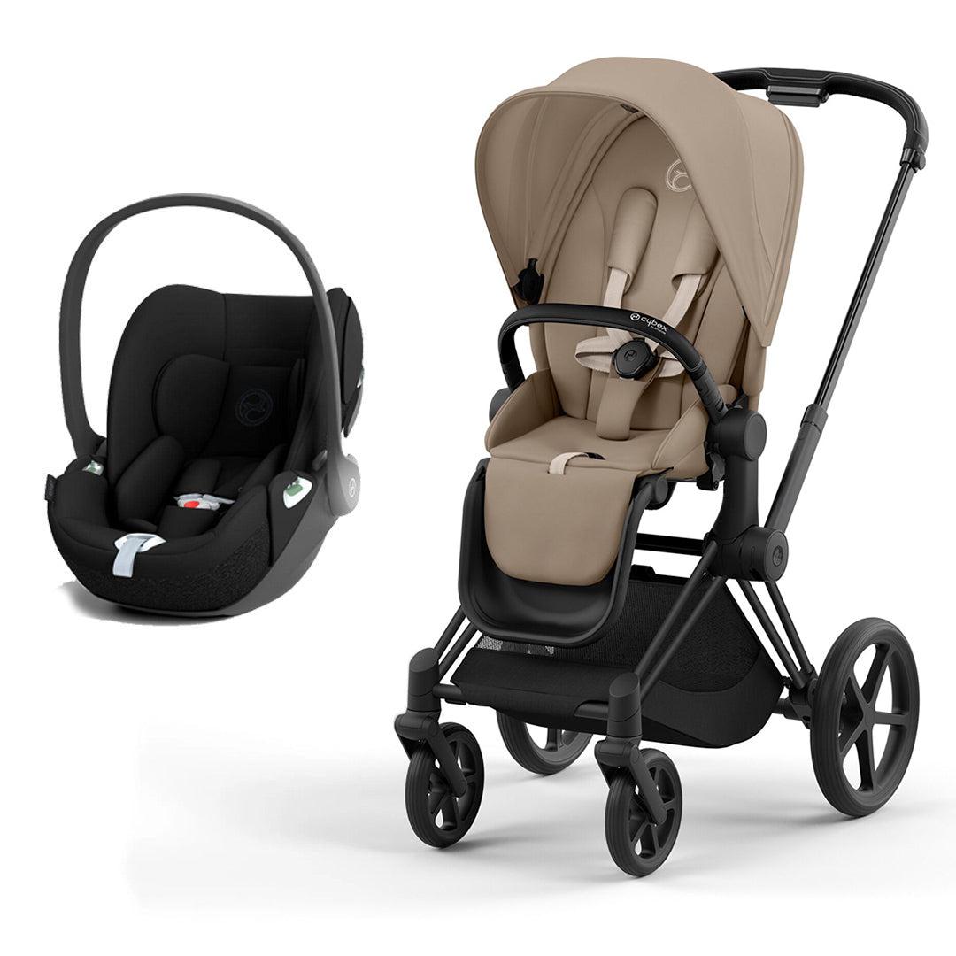  CYBEX Priam Cloud T Travel System - Cozy Beige/Black、mySite、merchandisen