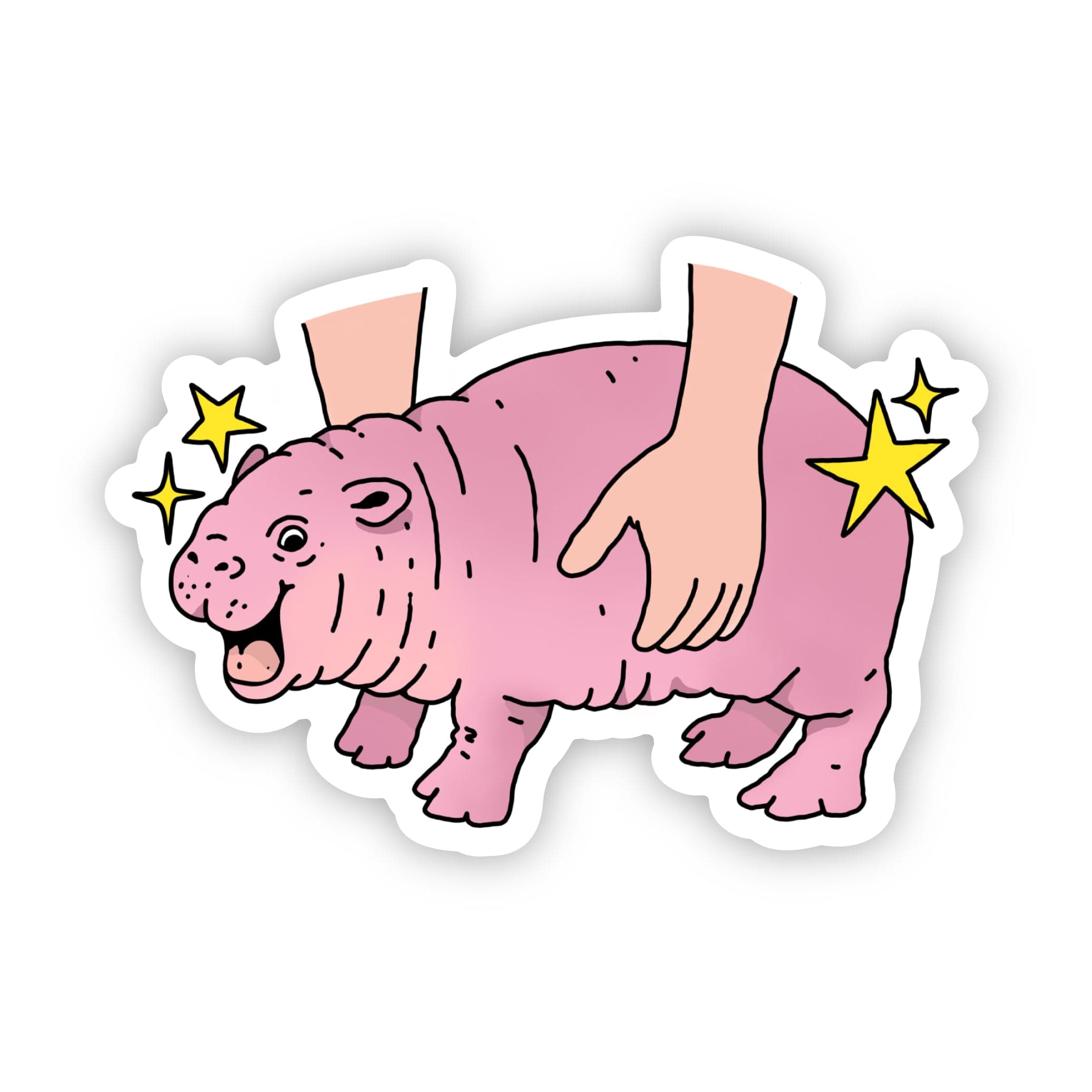  Moo Deng Hippo Sticker、mySite、elrpsem3k