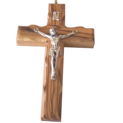 Holy Land Market Extra Large Olive Wood Wall Rosary Crucifix with Hook (16cm - 6.25)、mySite、topwebapps