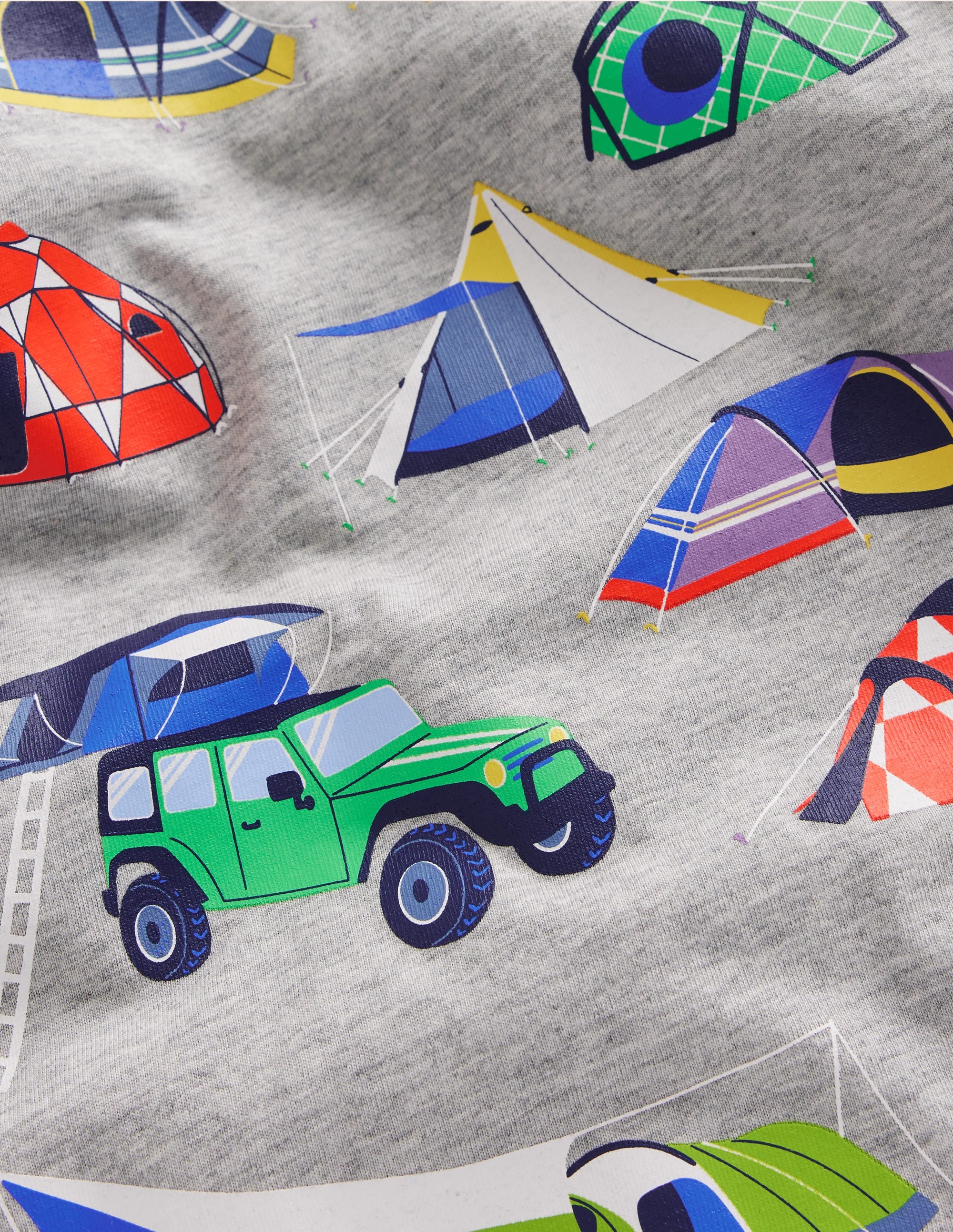  Printed Tents T-shirt-Grey Marl Tents、mySite、ashleygrahame