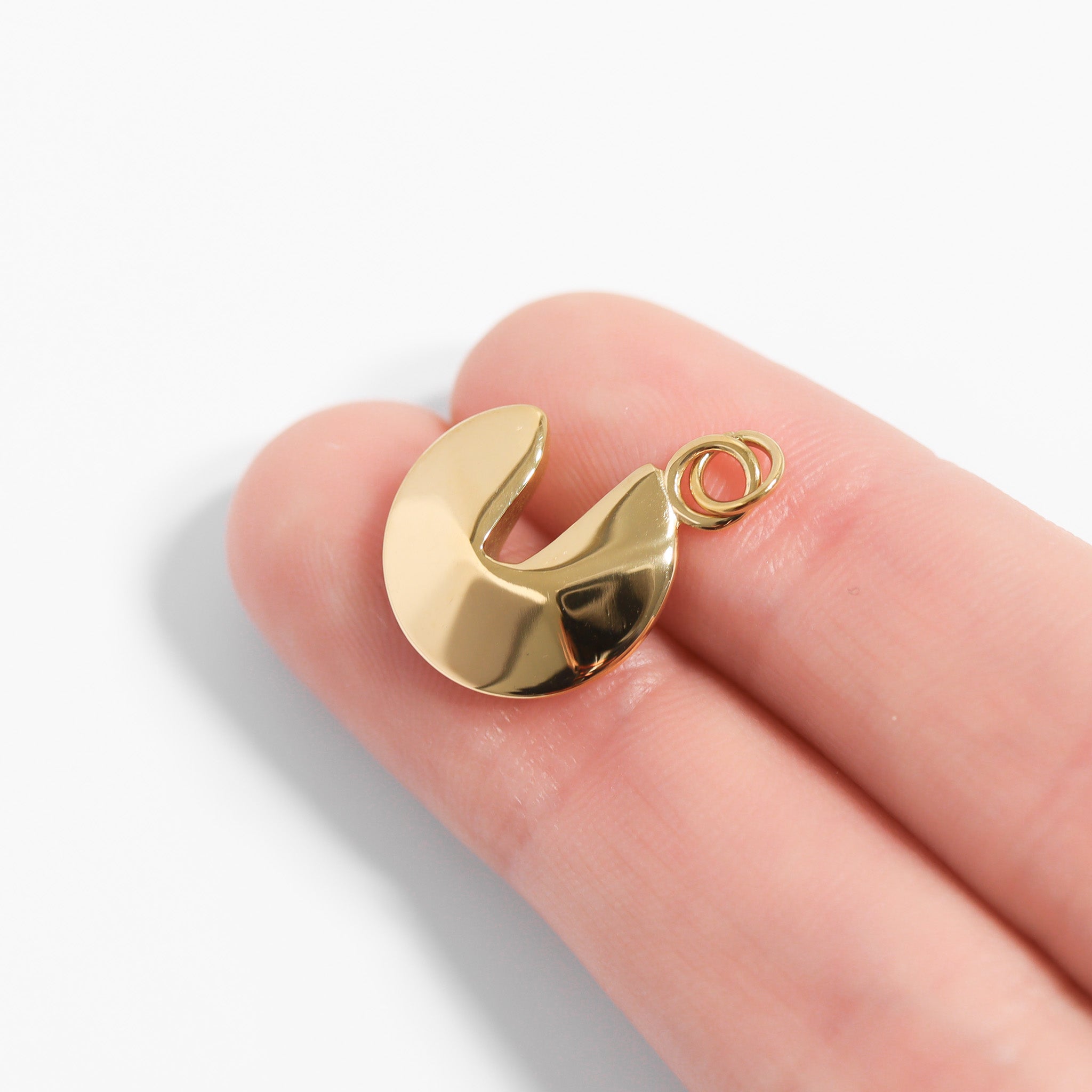 18K Gold PVD Stainless Steel Fortune Cookie Charm / PDL0194、mySite、dreamappss