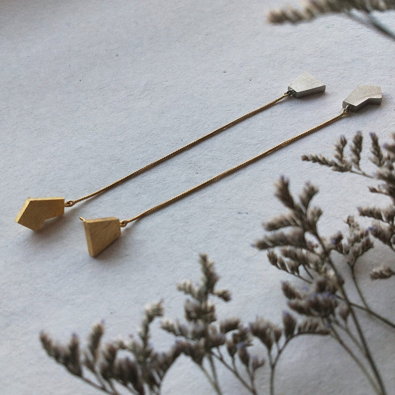 Brass Sakondu Earrings | Gold & Silver、mySite、camillekostekn
