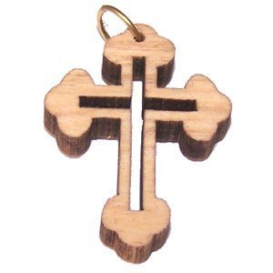 Olive wood Eastern Cross Laser Pendant(6cm or 2.36 long )、mySite、topwebapps