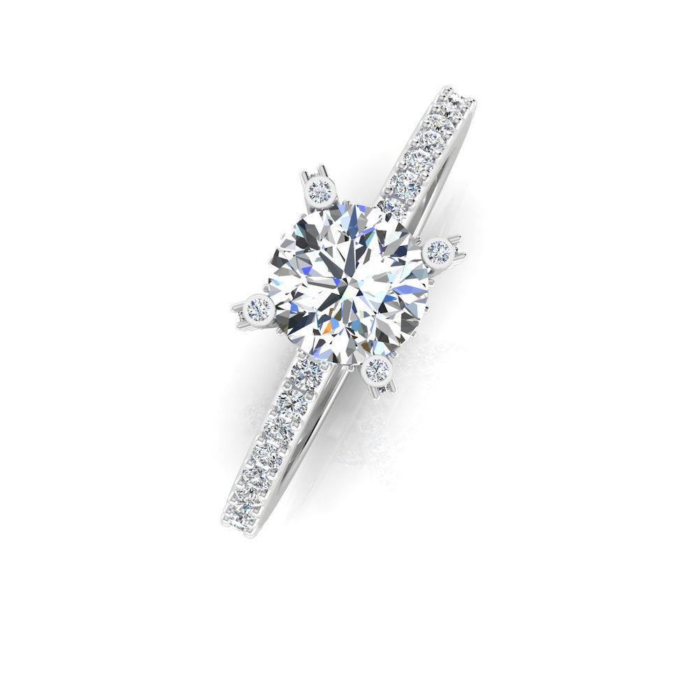 Brilliant Cut Prong & Bezel Moissanite Engagement Ring、mySite、hinf8tx79