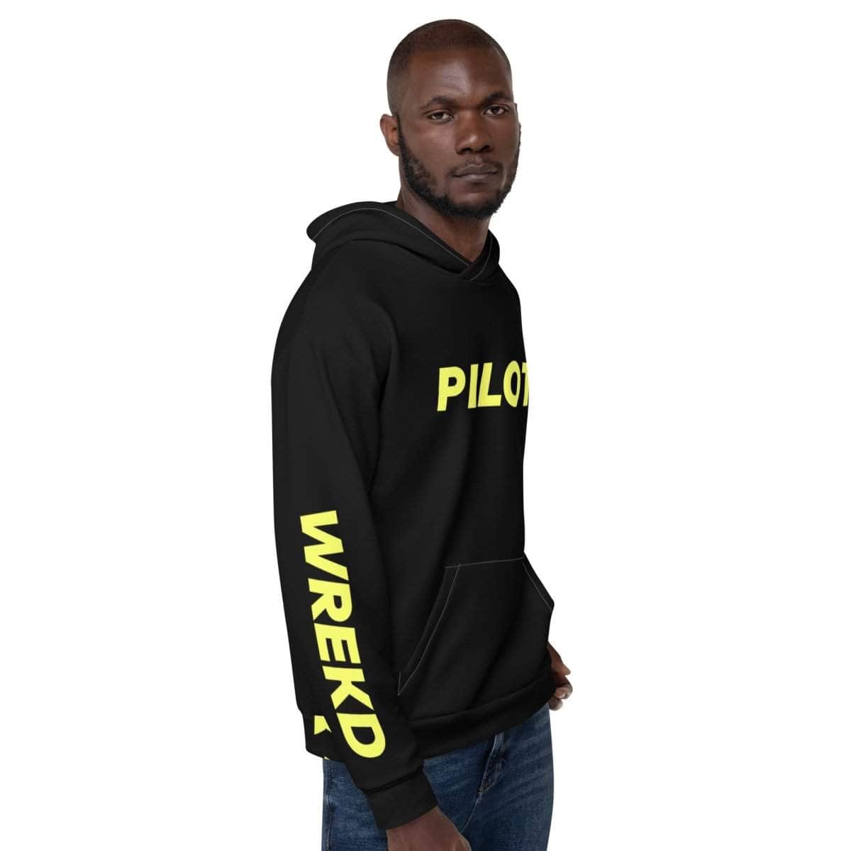  WREKD Drone Racing Unisex Hoodie - Black、mySite、merchandisen