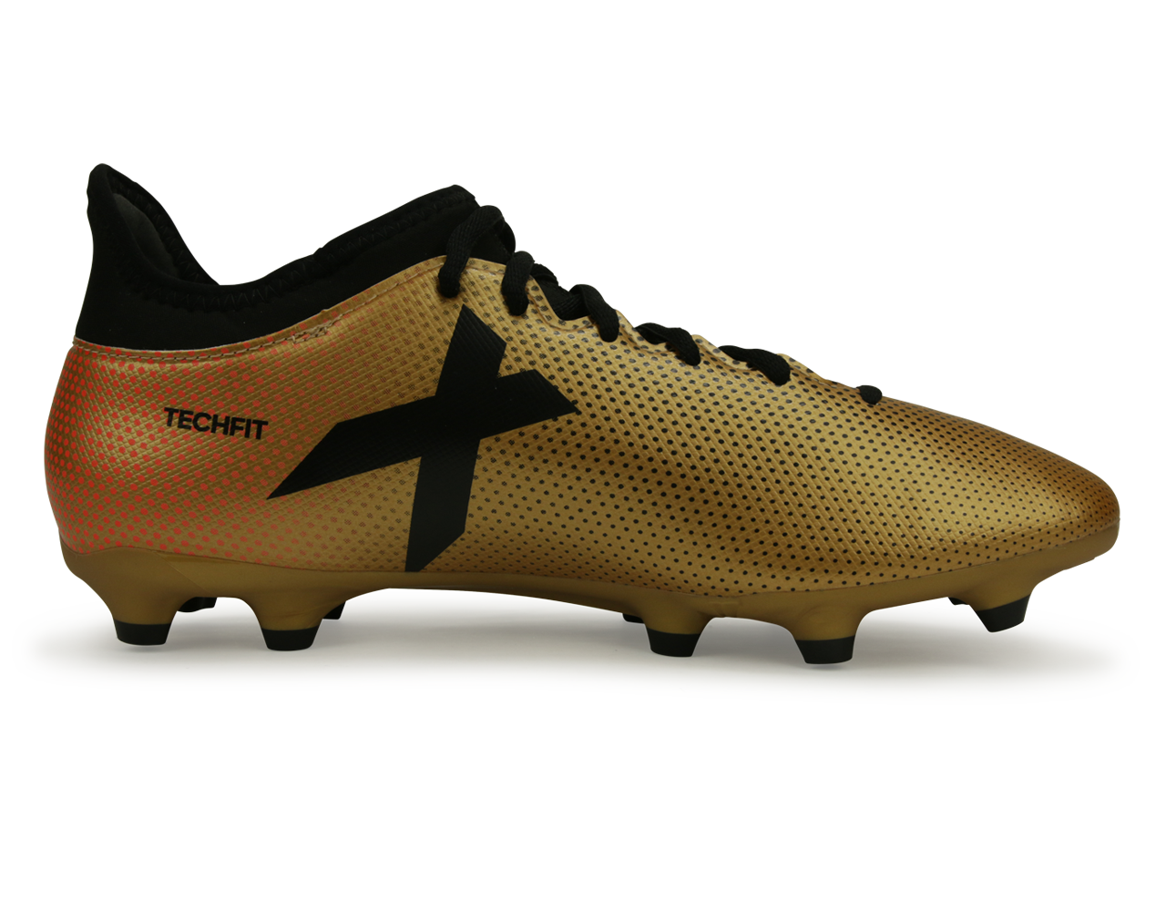 adidas Men's X 17.3 FG Tactile Gold Metallic/Core Black/Solar Red、mySite、noshort