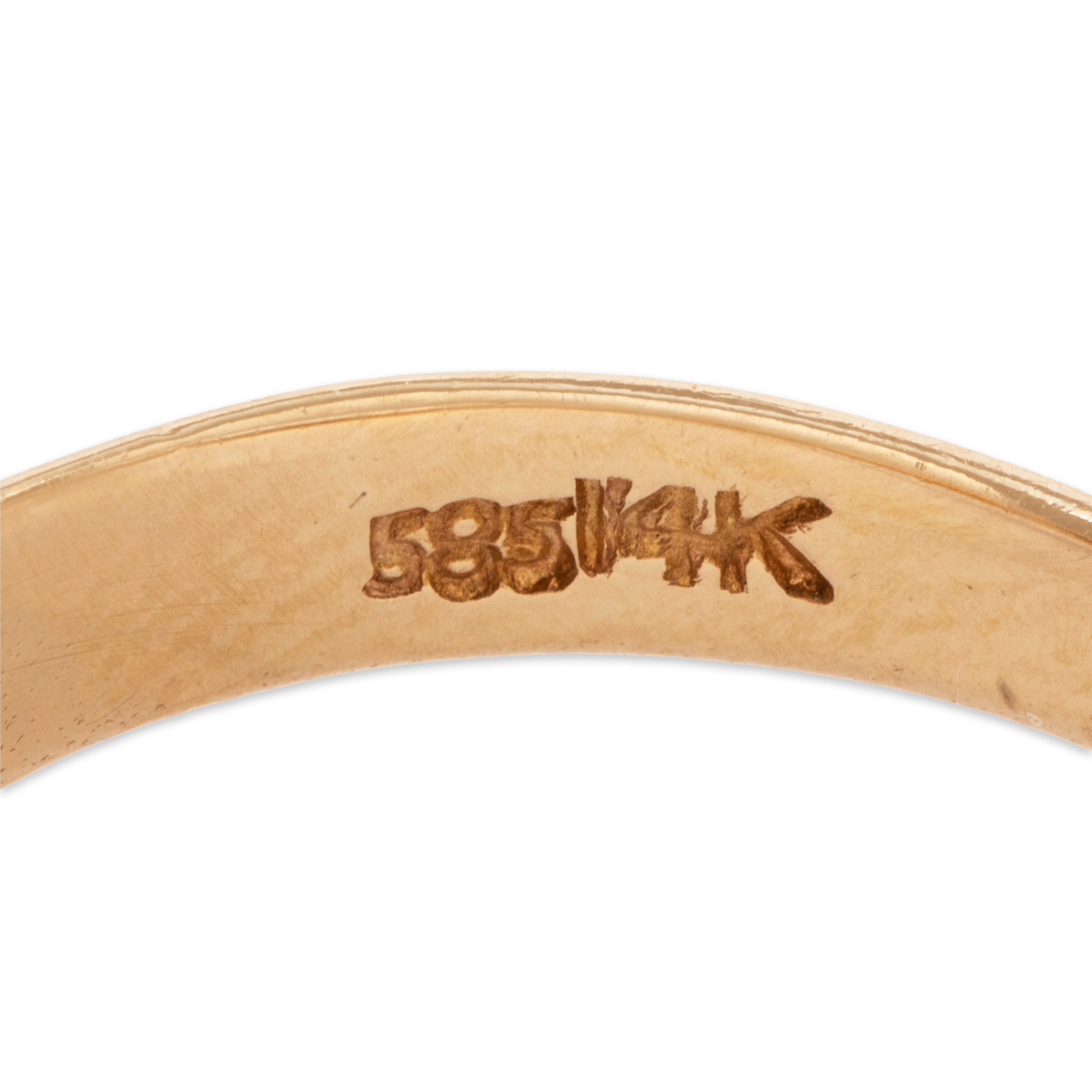 Vintage 14k Yellow Gold Diamond Curved Brilliance Ring 7.25、mySite、hinf8tx79