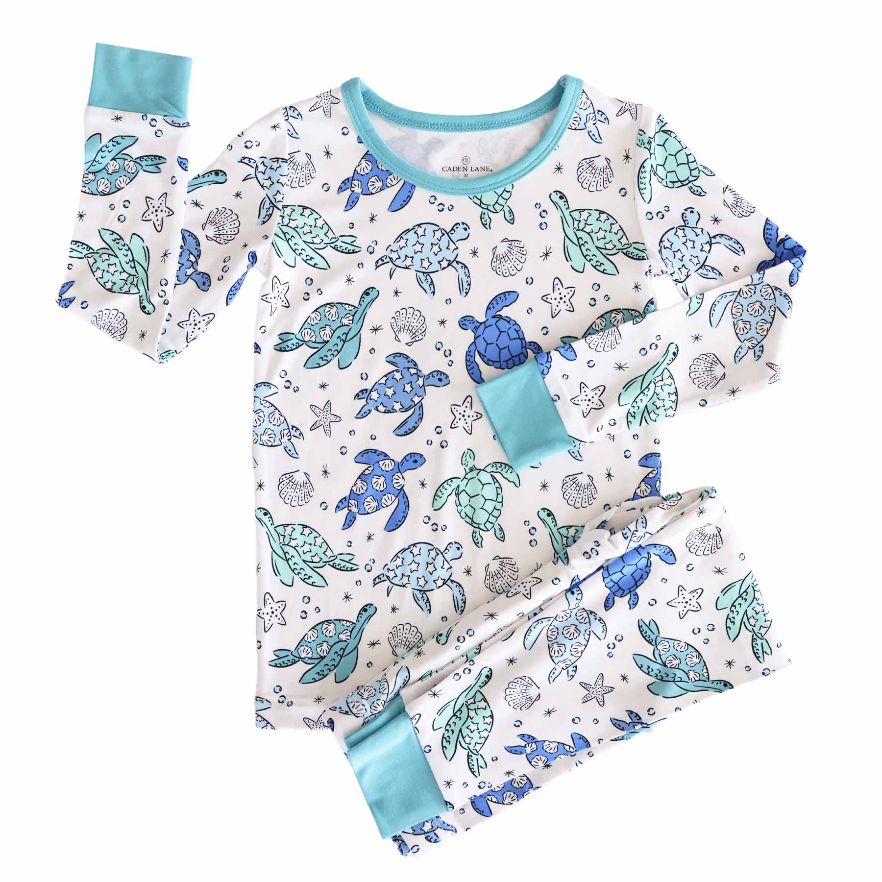  Sea Turtle Splash Two Piece Pajama Set、mySite、layawaytickets