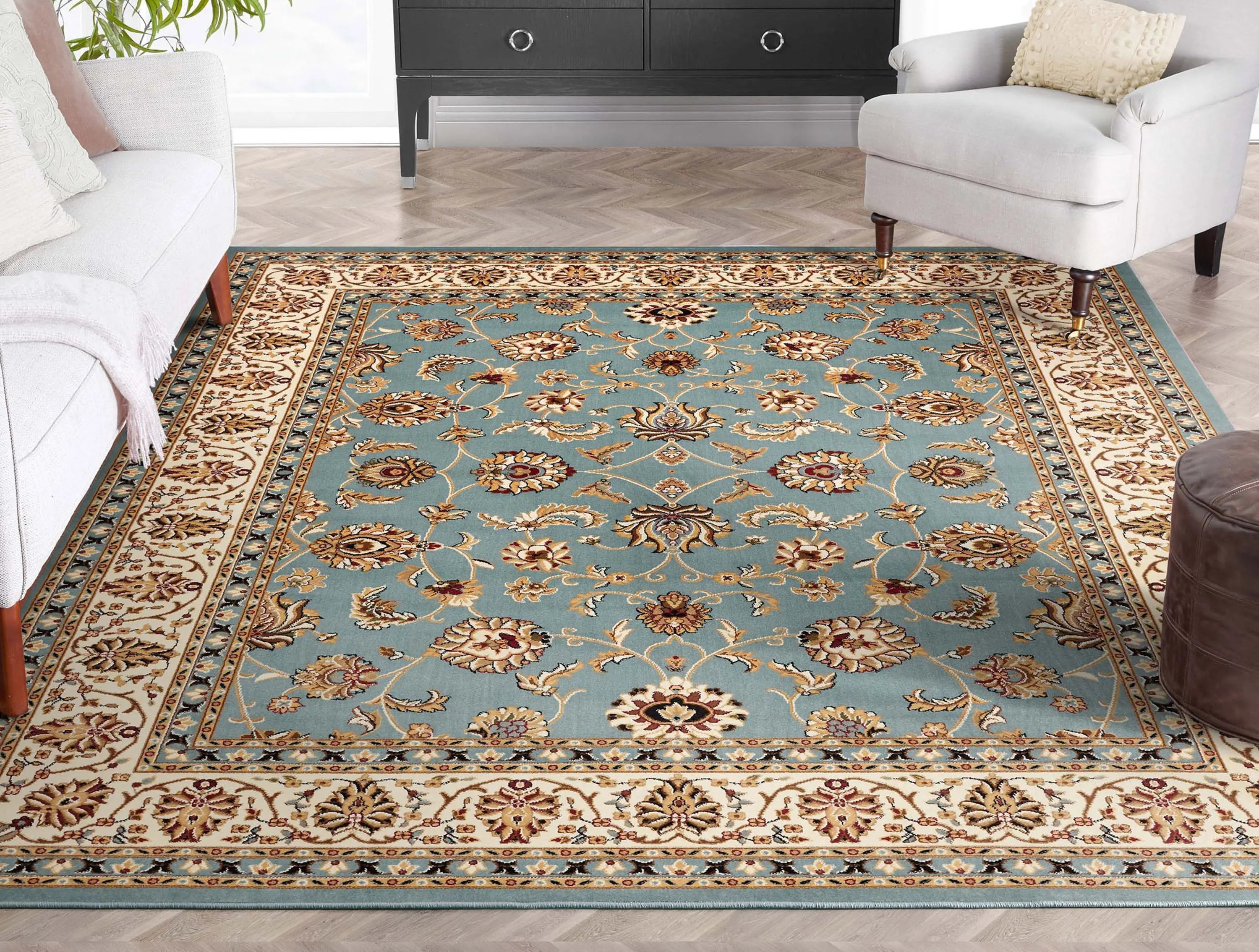 Sarouk Light Blue Traditional Rug、mySite、gigharbornorthrealestate