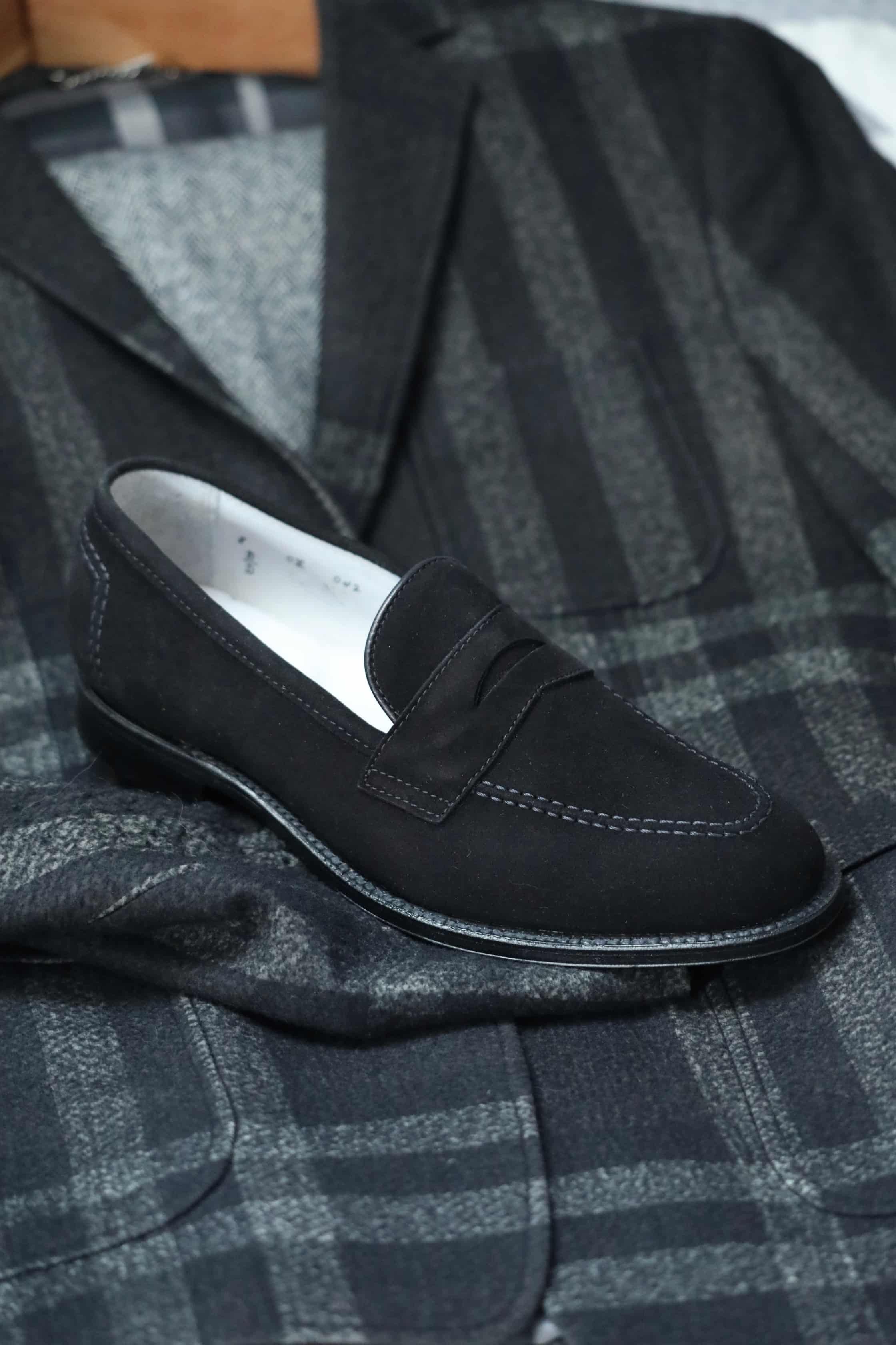  D2229 - Madison Penny Loafer In Black Kid Suede、mySite、preschool7hills