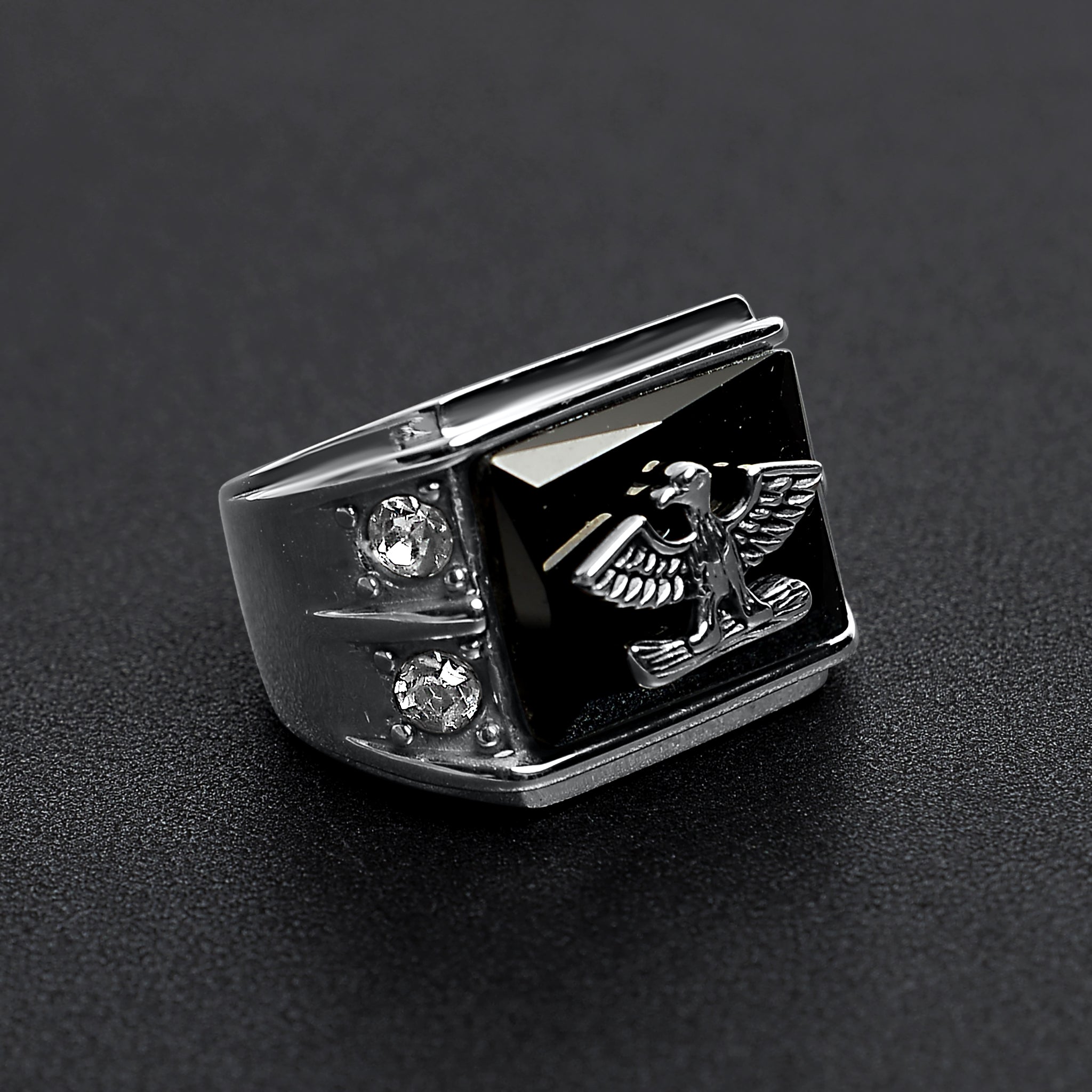 Military Eagle CZ Stone Accents Stainless Steel Ring / MCR6007、mySite、dreamappss