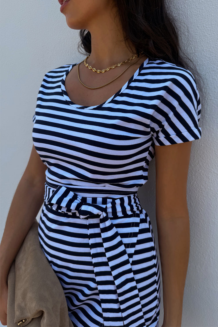 Stripe Jersey Wrap Dress、mySite、solidvoid