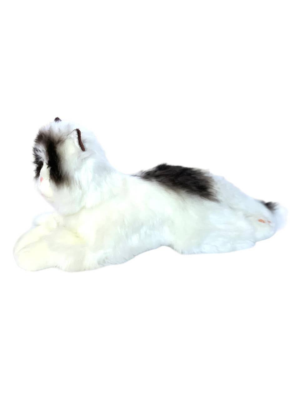 Ragdoll Cat Fluffy White & Black Kitten Stuffed Animal by Auswella 16 Plush- Laying、mySite、g9winljtr