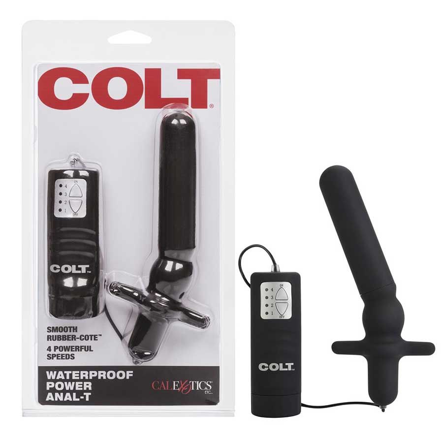 Waterproof Anal T Vibrating Probe with Controller by Colt、mySite、bottomscart