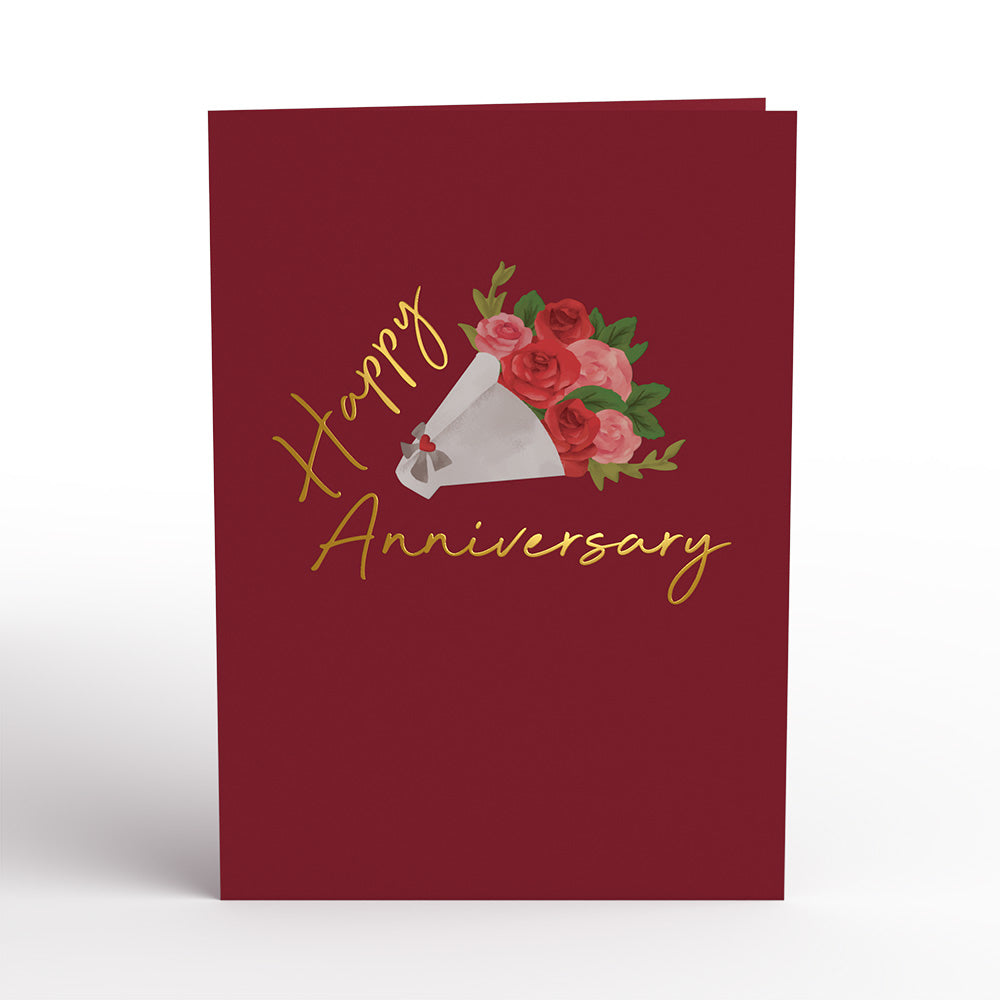 Anniversary Roses Bouquet Pop-Up Card、mySite、solidvoid