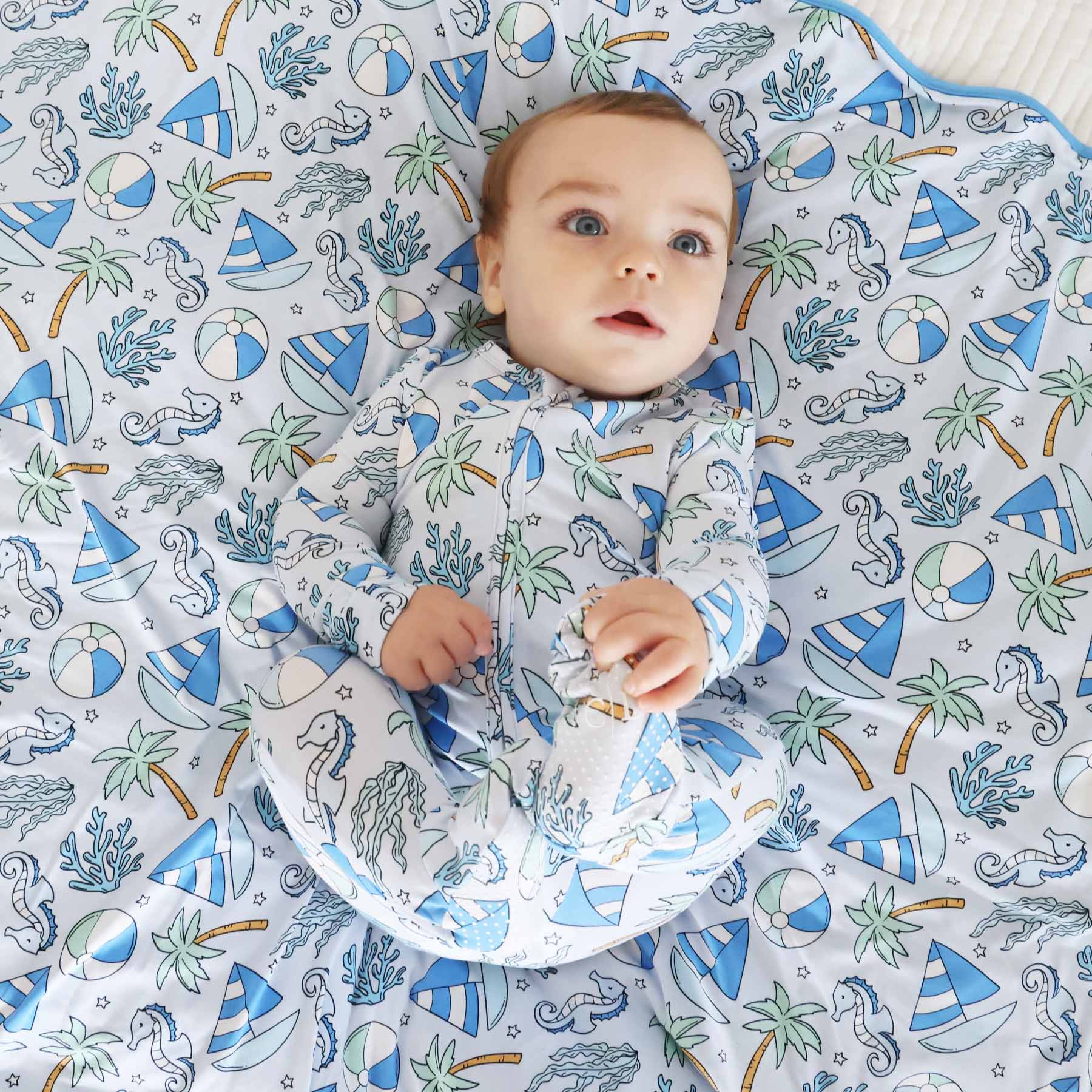  Tiny Tides Zipper Footie | Blue、mySite、layawaytickets