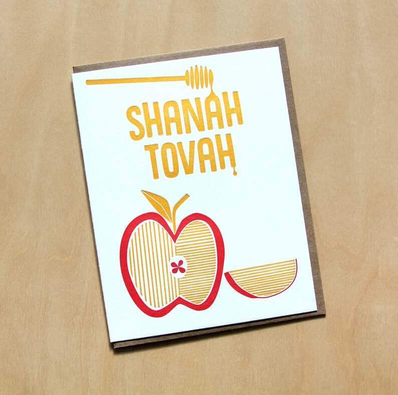 Shanah Tova Letterpress Rosh Hashanah Card - Set of 6、mySite、topwebapps