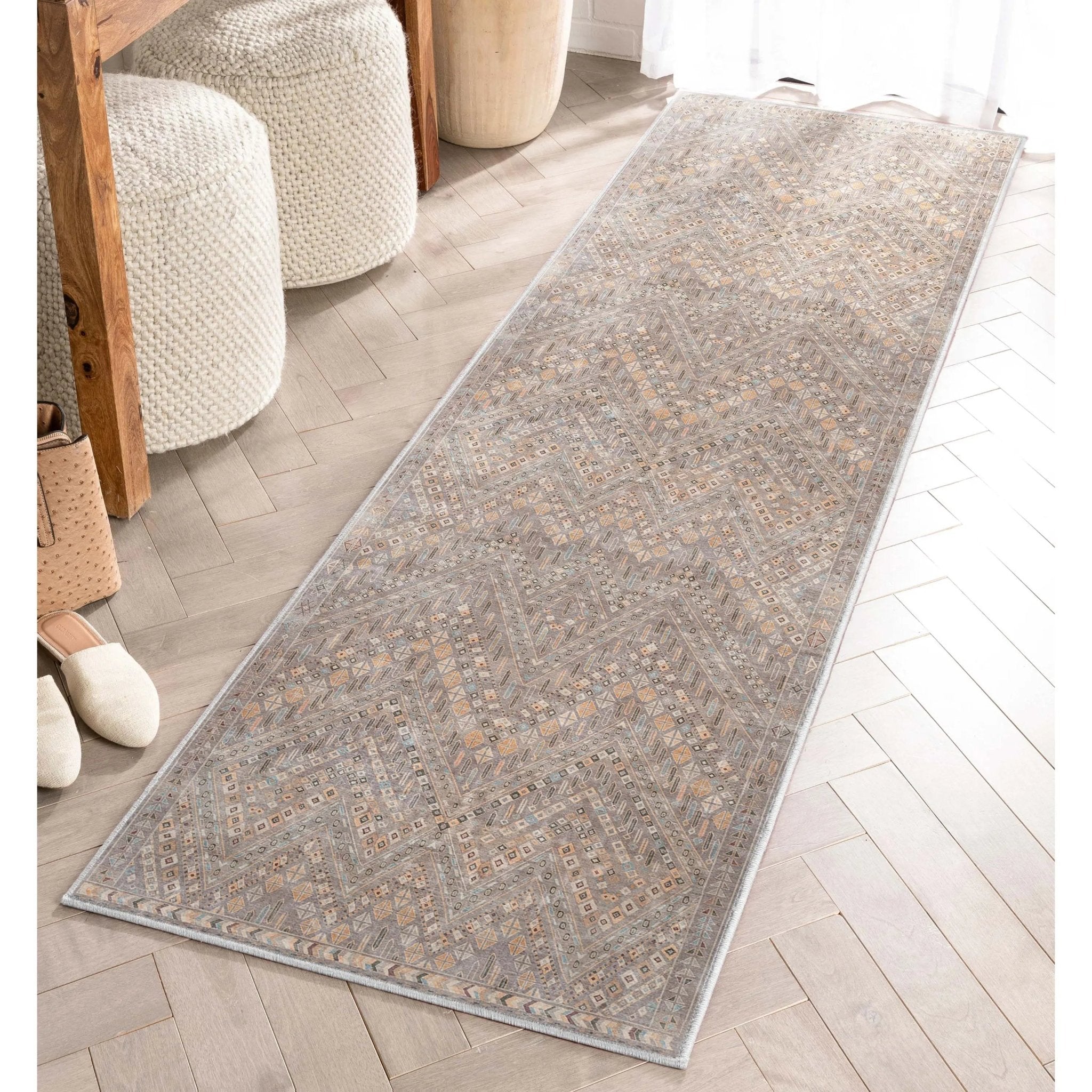 Anya Vintage Tribal Chevron Grey Flat-Weave Rug、mySite、gigharbornorthrealestate