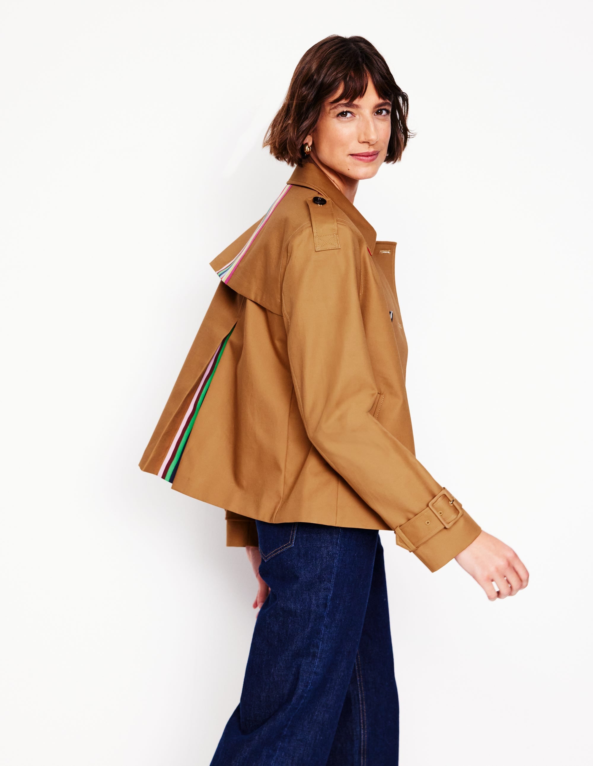  Mayfair Cropped Trench-Hazelnut Brown、mySite、ashleygrahame