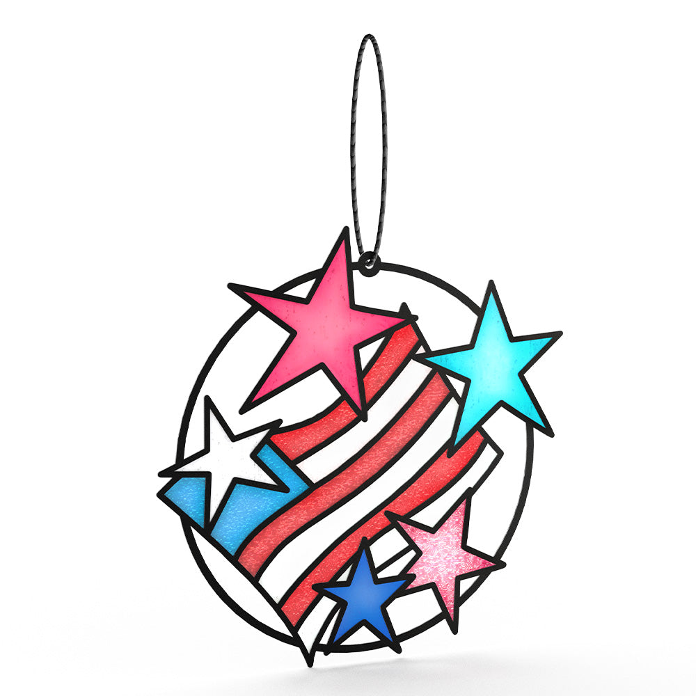 Let Freedom Shine Suncatcher Card、mySite、solidvoid