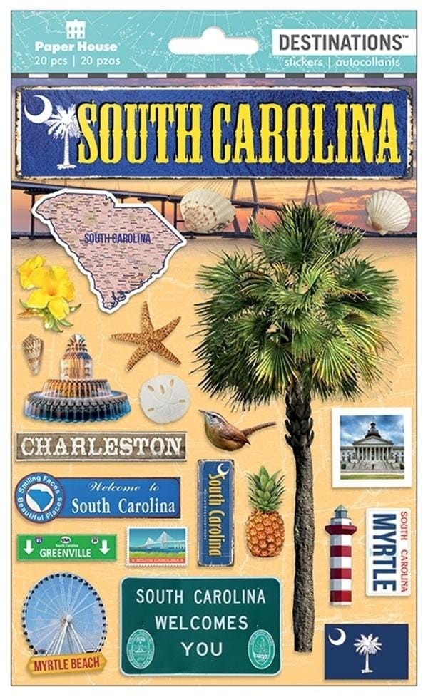  Scrapbook Stickers - 3D South Carolina Stickers、mySite、ghnorth