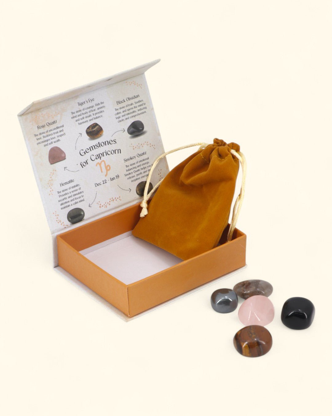 Capricorn Zodiac Candle & Crystal Tumblestone Set、mySite、topwebapps