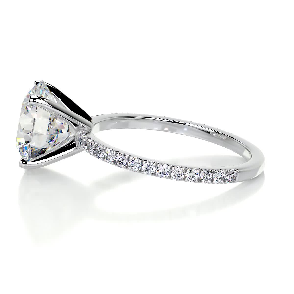 Stephanie Moissanite & Diamond Ring -18K White Gold、mySite、hinf8tx79