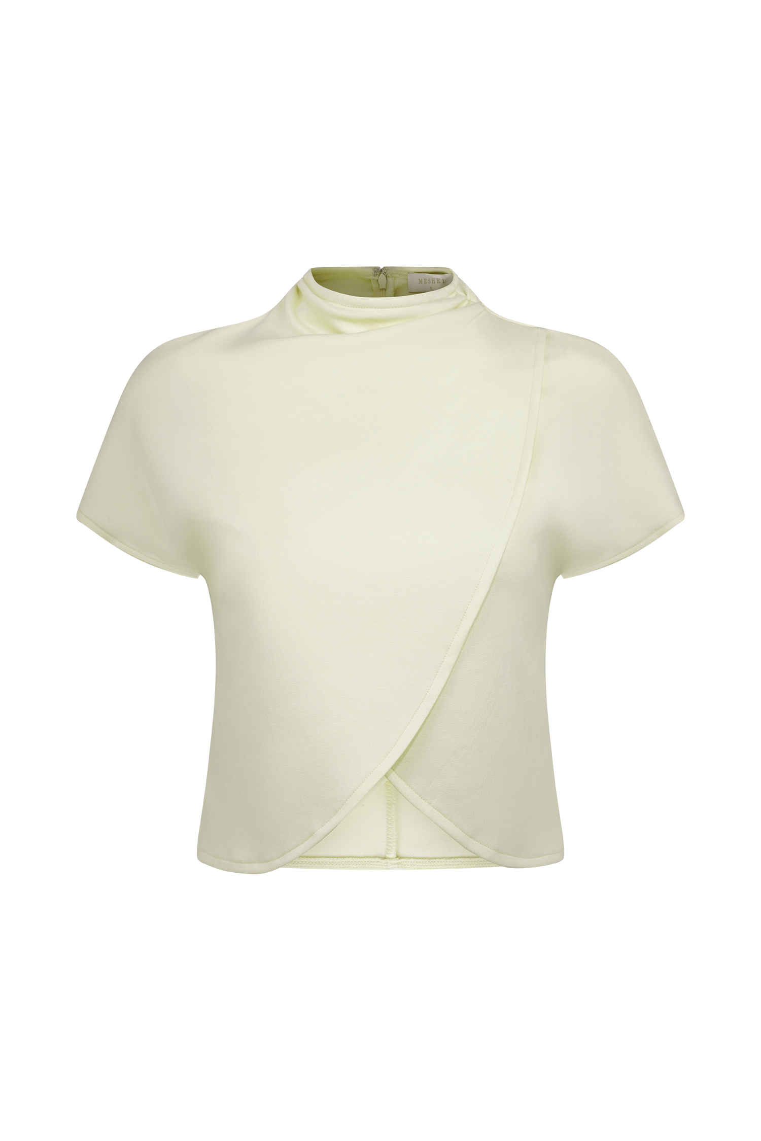 Eris High Neck Scuba Jersey Top - Ivory、mySite、solidvoid