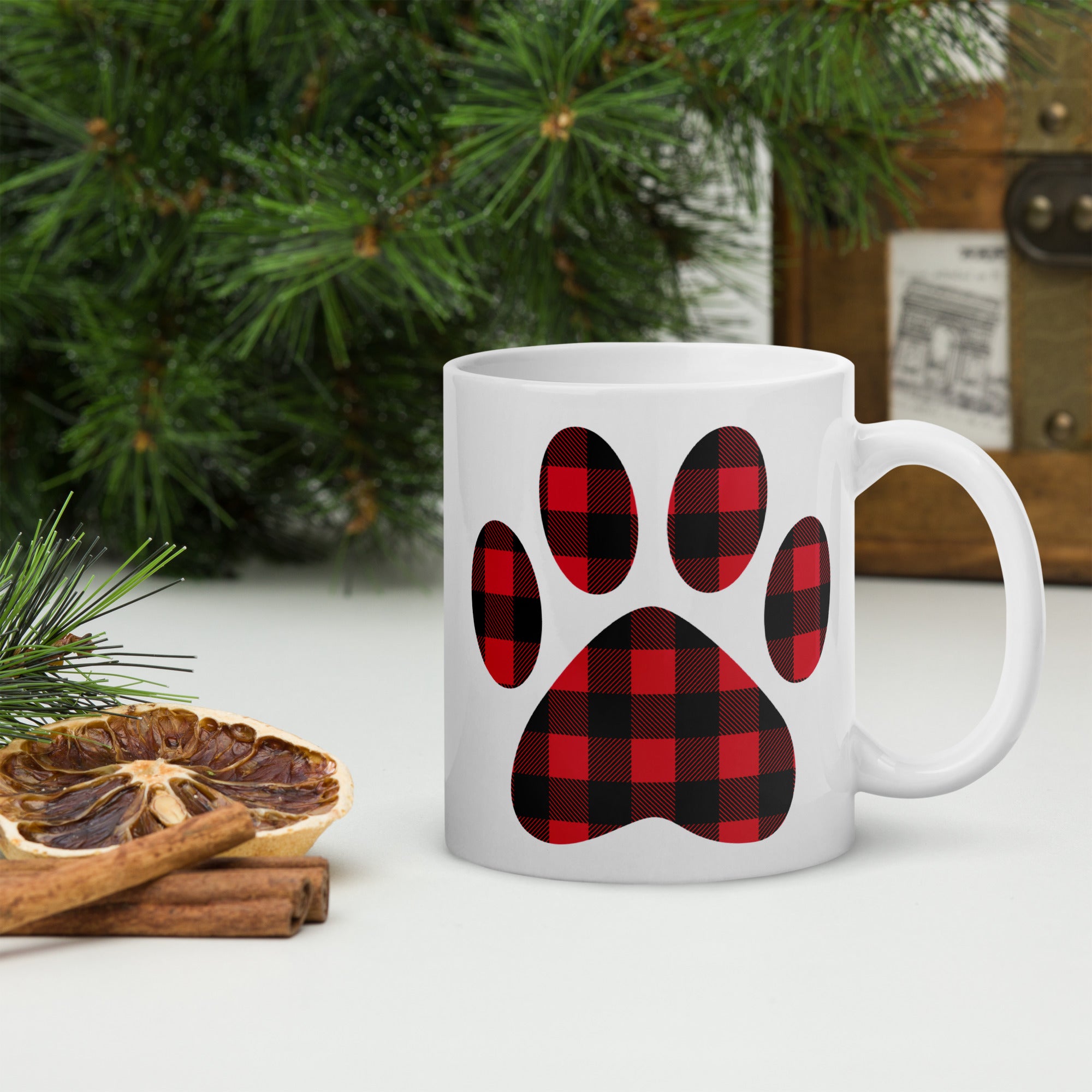 Gingham Paw Print Mug、mySite、camillekostekn