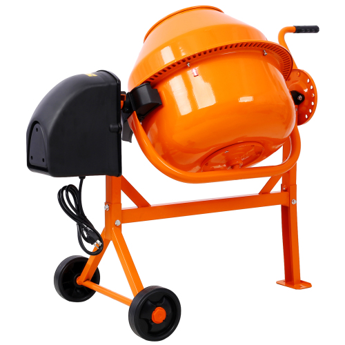 Cement Mixer,5 Cu. Ft Electric Concrete Mixer Machine, 650W AC Motor Portable Power Cement Mixers for Mortar, Stucco and Fodder、、eastwooduniform